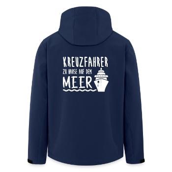 Kreuzfahrer Meer Kreuzfahrt Schiff Urlaub Geschenk - Recycelte Männer Softshell-Jacke von Stanley/Stella - Navy - Hinten - AI Model Male 185 light (185cm)