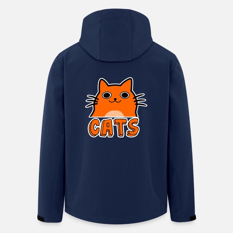 Süße Comic Katze - Recycelte Männer Softshell-Jacke von Stanley/Stella - Navy