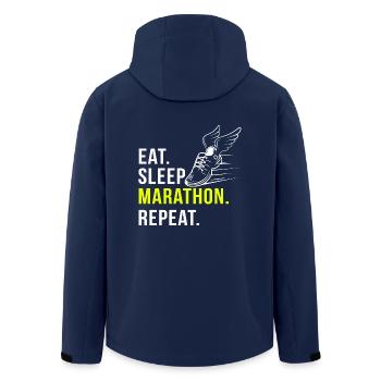 Marathon lustig Geschenk Geburtstag - Recycelte Männer Softshell-Jacke von Stanley/Stella - Navy - Hinten - AI Model Male 185 light (185cm)