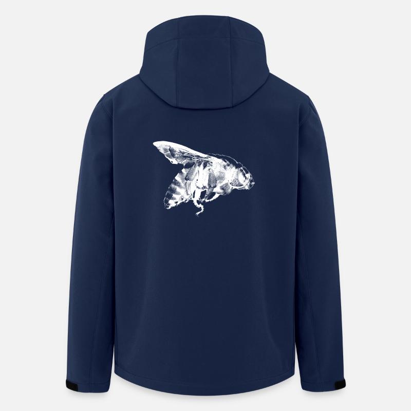 Vintage Biene Design - Recycelte Männer Softshell-Jacke von Stanley/Stella - Navy