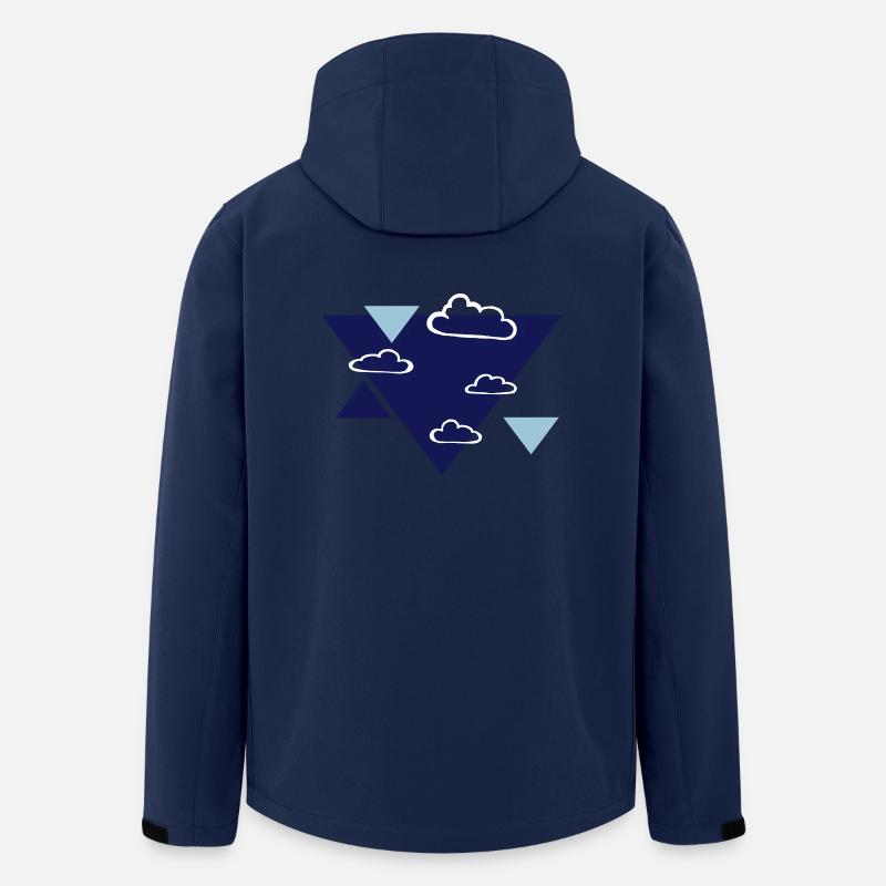 Clouds - printing inks freely selectable - Men’s Recycled Softshell Jacket by Stanley/Stella - navy