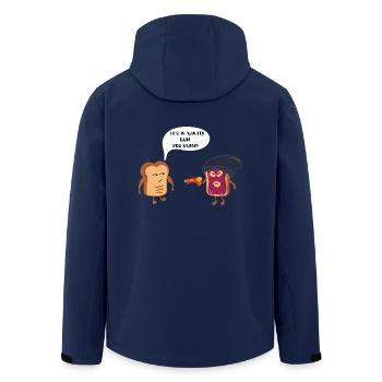 Toastgangster - Wasserpistole - Lustiges Bild - Recycelte Männer Softshell-Jacke von Stanley/Stella - Navy - Hinten - AI Model Male 185 light (185cm)