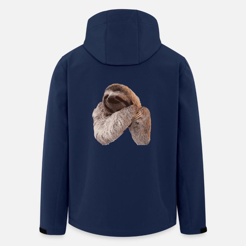 Faultier / Sloth - Recycelte Männer Softshell-Jacke von Stanley/Stella - Navy