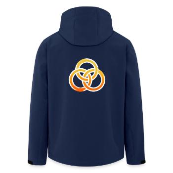 UNIT - Men’s Recycled Softshell Jacket by Stanley/Stella - navy - Back - AI Model Male 185 light (185cm)