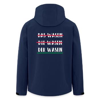 ça ou le cadeau de Cannstatter Wasen - Veste softshell homme en polyester recyclé Stanley/Stella - marine - Dos - AI Model Male 185 light (185cm)