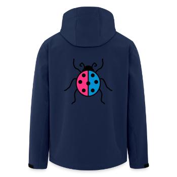 colorful ladybug small cute cute beetle red - Men’s Recycled Softshell Jacket by Stanley/Stella - navy - Back - AI Model Male 185 light (185cm)