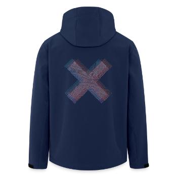 X cool avec différentes couleurs de lignes - Veste softshell homme en polyester recyclé Stanley/Stella - marine - Dos - AI Model Male 185 light (185cm)