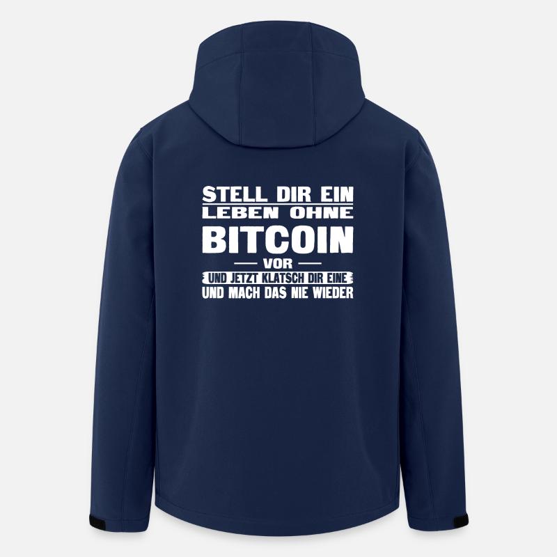Leben ohne Bitcoin - Recycelte Männer Softshell-Jacke von Stanley/Stella - Navy