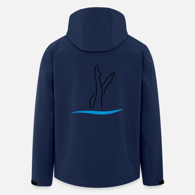 Nage synchrone - Veste softshell homme en polyester recyclé Stanley/Stella - marine