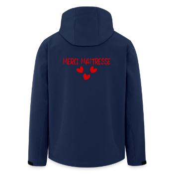 MAÎTRESSE.MERCI. MERCI MAÎTRESSE. CADEAU - Veste softshell homme en polyester recyclé Stanley/Stella - marine - Dos - AI Model Male 185 light (185cm)