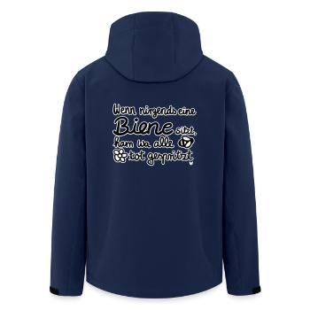 Bienen tot gespritzt – Bienenschutz Geschenkidee - Recycelte Männer Softshell-Jacke von Stanley/Stella - Navy - Hinten - AI Model Male 185 light (185cm)