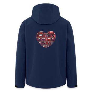 Livres Coeur livre lecteur de cadeau de livre - Veste softshell homme en polyester recyclé Stanley/Stella - marine - Dos - AI Model Male 185 light (185cm)