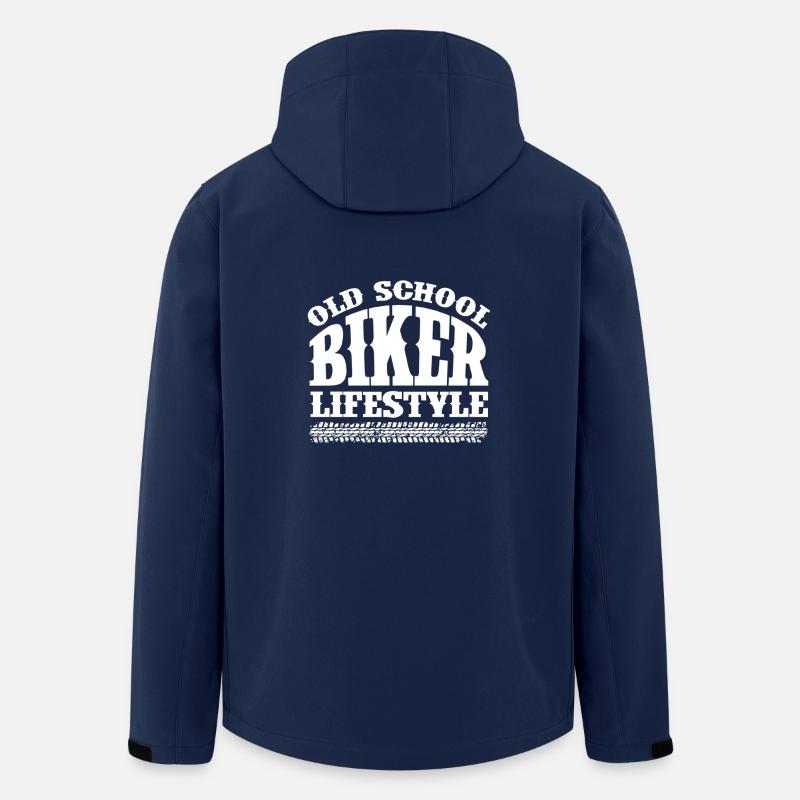 Old School Biker - Veste softshell homme en polyester recyclé Stanley/Stella - marine