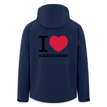 I love Kreuzberg - Recycelte Männer Softshell-Jacke von Stanley/Stella - Navy - Hinten - AI Model Male 185 light (185cm)