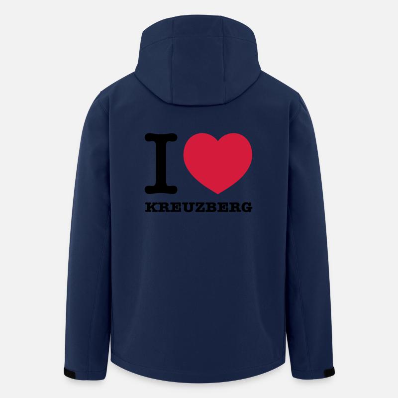 I love Kreuzberg - Recycelte Männer Softshell-Jacke von Stanley/Stella - Navy