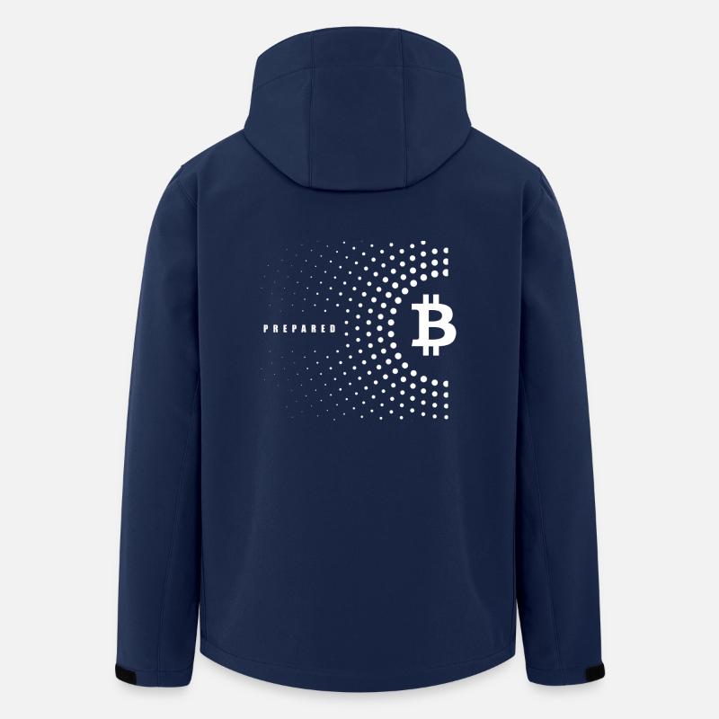 Bitcoin Prepared - Veste softshell homme en polyester recyclé Stanley/Stella - marine
