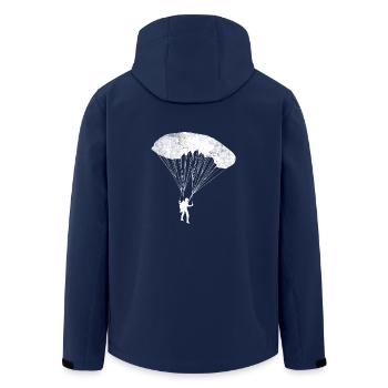 Geschenk Fallschirmspringer Shirt Skydiver T-Shirt - Recycelte Männer Softshell-Jacke von Stanley/Stella - Navy - Hinten - AI Model Male 185 light (185cm)