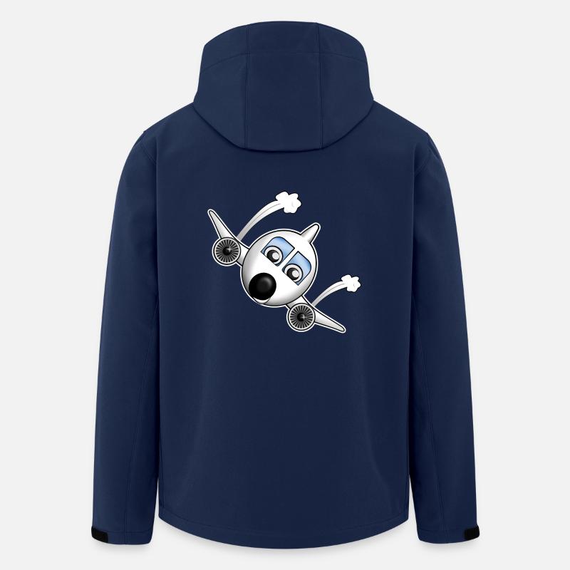 Flugzeug mit Gesicht - Recycelte Männer Softshell-Jacke von Stanley/Stella - Navy