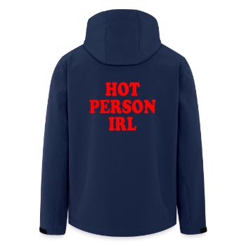 Hot person irl - Men’s Recycled Softshell Jacket by Stanley/Stella - navy - Back - AI Model Male 185 light (185cm)