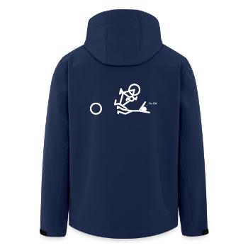Bike crash ok - Men’s Recycled Softshell Jacket by Stanley/Stella - navy - Back - AI Model Male 185 light (185cm)