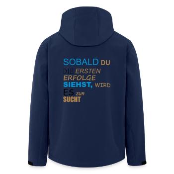 Motivation - Recycelte Männer Softshell-Jacke von Stanley/Stella - Navy - Hinten - AI Model Male 185 light (185cm)