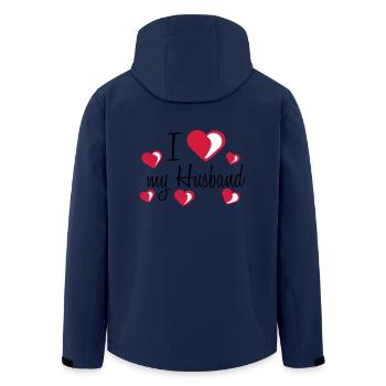 i love my worlds greatest bester ehemann husband t - Recycelte Männer Softshell-Jacke von Stanley/Stella - Navy - Hinten - AI Model Male 185 light (185cm)