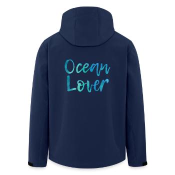 Ocean Lover - Men’s Recycled Softshell Jacket by Stanley/Stella - navy - Back - AI Model Male 185 light (185cm)