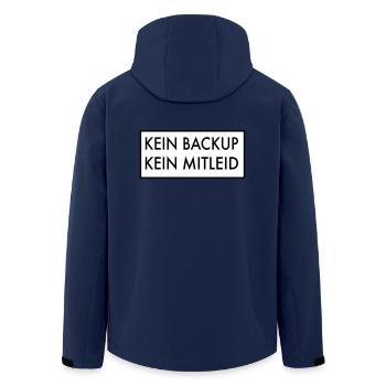 Kein Backup kein Mitleid - Recycelte Männer Softshell-Jacke von Stanley/Stella - Navy - Hinten - AI Model Male 185 light (185cm)