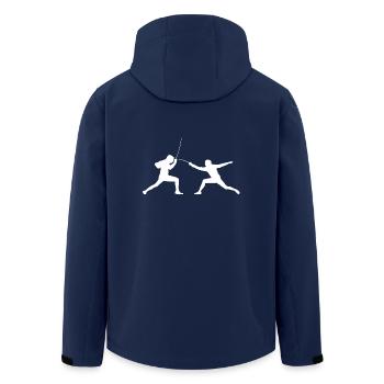 Gift fencing fencing fencing fight shirt - Men’s Recycled Softshell Jacket by Stanley/Stella - navy - Back - AI Model Male 185 light (185cm)