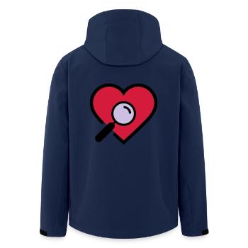 Herzuntersuchung Lupe - Recycelte Männer Softshell-Jacke von Stanley/Stella - Navy - Hinten - AI Model Male 185 light (185cm)