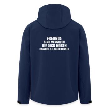 Freunde mögen dich so wie du bist T-Shirt Geschenk - Recycelte Männer Softshell-Jacke von Stanley/Stella - Navy - Hinten - AI Model Male 185 light (185cm)