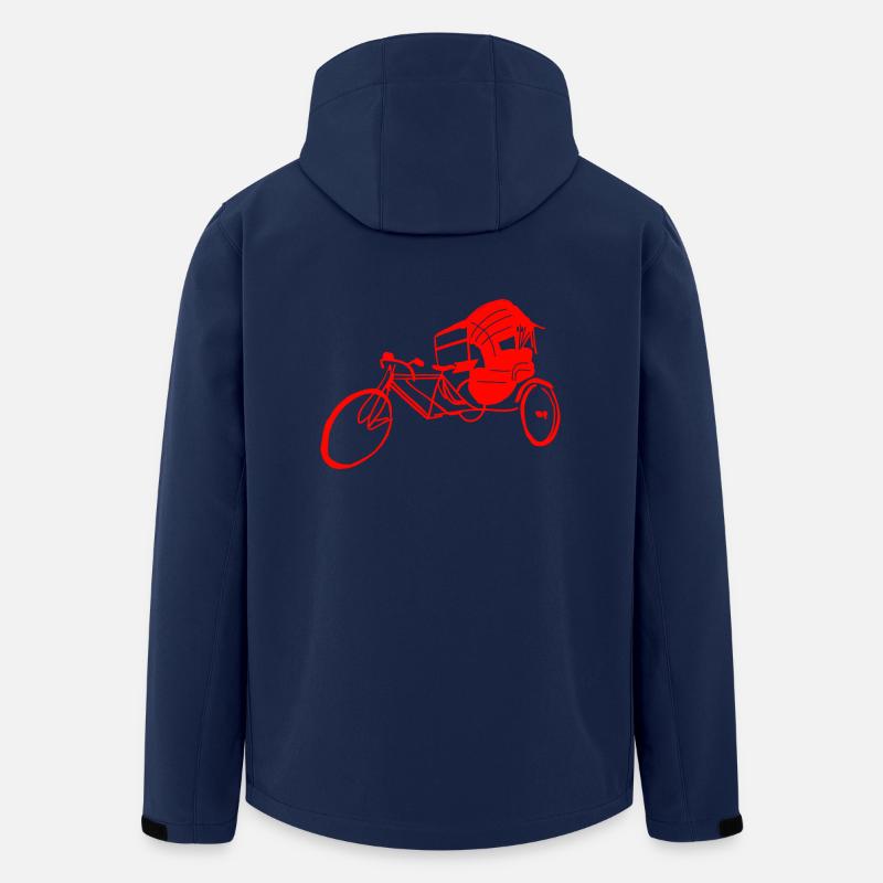 Rikscha in rot - Recycelte Männer Softshell-Jacke von Stanley/Stella - Navy