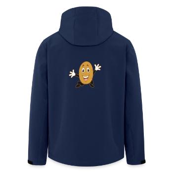T Shirt Potato Vegetables - Men’s Recycled Softshell Jacket by Stanley/Stella - navy - Back - AI Model Male 185 light (185cm)