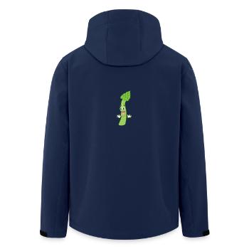 Shirt asparagus vegetables - Men’s Recycled Softshell Jacket by Stanley/Stella - navy - Back - AI Model Male 185 light (185cm)