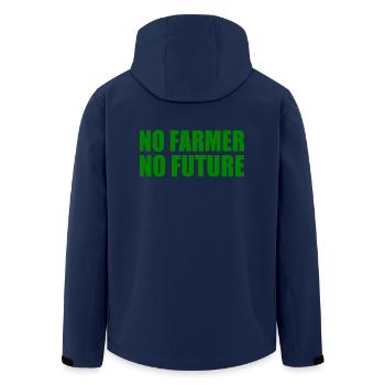 No farmer no future - Men’s Recycled Softshell Jacket by Stanley/Stella - navy - Back - AI Model Male 185 light (185cm)
