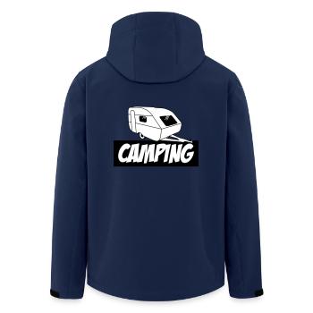 Camping - La pure passion - Veste softshell homme en polyester recyclé Stanley/Stella - marine - Dos - AI Model Male 185 light (185cm)