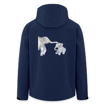 13323217 16944417 - Recycelte Männer Softshell-Jacke von Stanley/Stella - Navy - Hinten - AI Model Male 185 light (185cm)