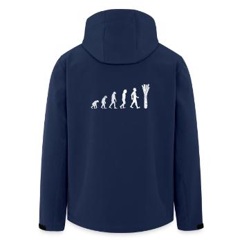 Evolution Lauch Shirt Geschenk Lustig - Recycelte Männer Softshell-Jacke von Stanley/Stella - Navy - Hinten - AI Model Male 185 light (185cm)