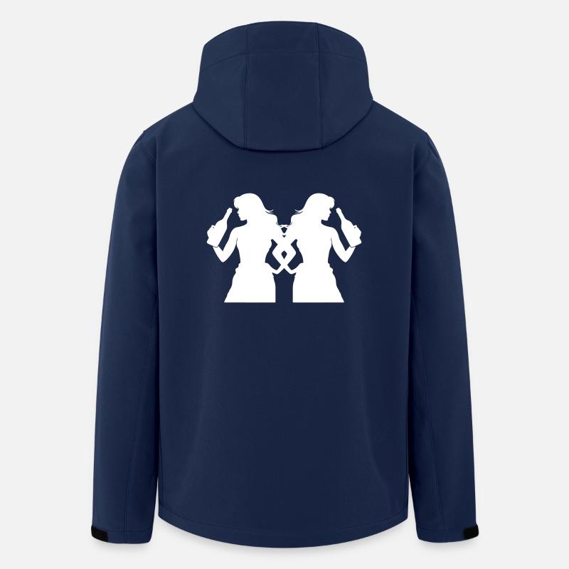 Silhouette d’équipe de fêtardes - Veste softshell homme en polyester recyclé Stanley/Stella - marine