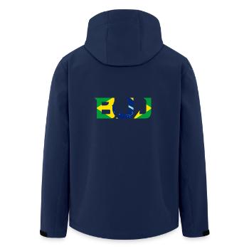 BJJ-Shirt - Men’s Recycled Softshell Jacket by Stanley/Stella - navy - Back - AI Model Male 185 light (185cm)