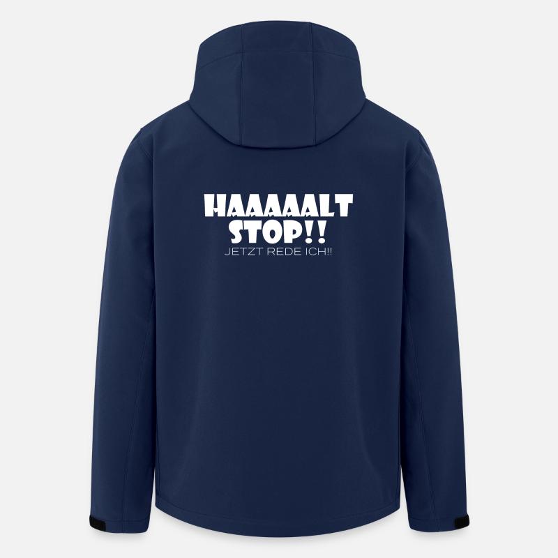 Haaaaaalt Stop!! Jetzt Rede ICH! - Recycelte Männer Softshell-Jacke von Stanley/Stella - Navy