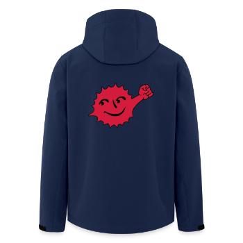 Atomkraft Faust dagegen Geschenkidee Nein Symbol - Men’s Recycled Softshell Jacket by Stanley/Stella - navy - Back - AI Model Male 185 light (185cm)