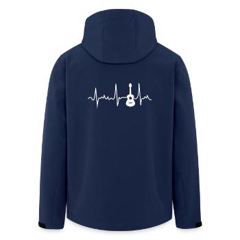 Chemise de rythme cardiaque de guitare acoustique - Veste softshell homme en polyester recyclé Stanley/Stella - marine - Dos - AI Model Male 185 light (185cm)
