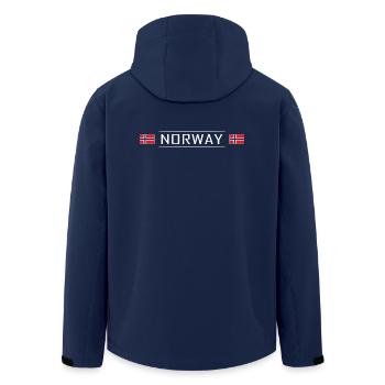Norway Flag Norway Scandinavia - Men’s Recycled Softshell Jacket by Stanley/Stella - navy - Back - AI Model Male 185 light (185cm)