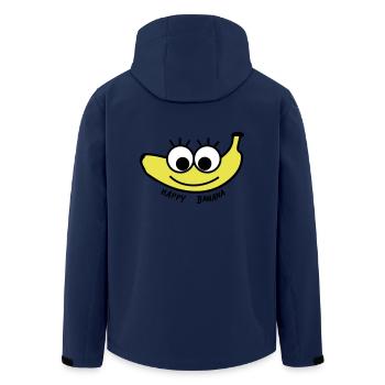 happy banana - Recycelte Männer Softshell-Jacke von Stanley/Stella - Navy - Hinten - AI Model Male 185 light (185cm)
