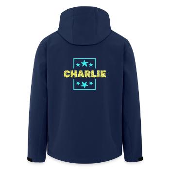 Charlie dans le rôle de Charlie - Veste softshell homme en polyester recyclé Stanley/Stella - marine - Dos - AI Model Male 185 light (185cm)