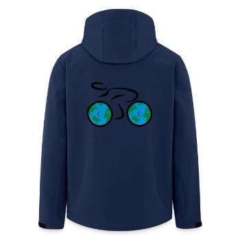 vélo - Veste softshell homme en polyester recyclé Stanley/Stella - marine - Dos - AI Model Male 185 light (185cm)