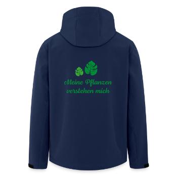 Meine Pflanzen verstehen mich - Recycelte Männer Softshell-Jacke von Stanley/Stella - Navy - Hinten - AI Model Male 185 light (185cm)