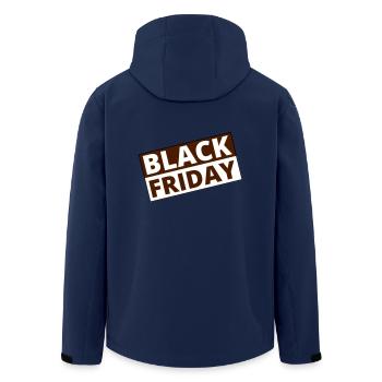 Black Friday - Men’s Recycled Softshell Jacket by Stanley/Stella - navy - Back - AI Model Male 185 light (185cm)
