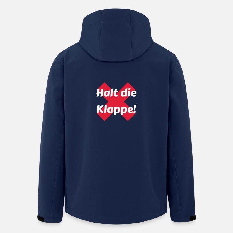 Halt die Klappe - Recycelte Männer Softshell-Jacke von Stanley/Stella - Navy